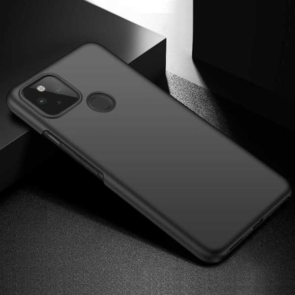 Google Pixel 4a 4G / LTE Ultraohut kumipinnoitettu mattamusta Cover Basic V2