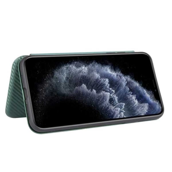 iPhone 11 Pro Flip Case Kortrum CarbonDreams Grøn