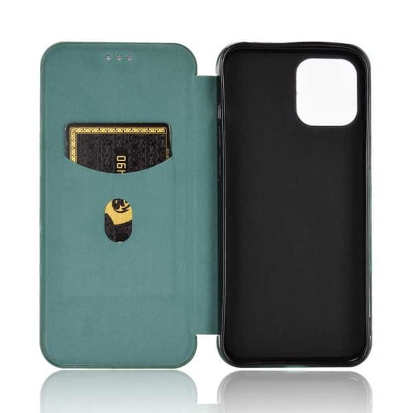iPhone 12 Pro Max Flipfodral Kortfack CarbonDreams Grön