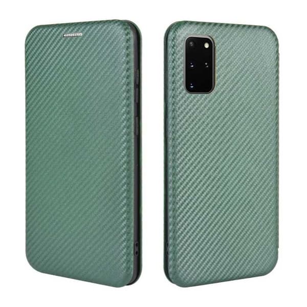Samsung S20 Plus Flip Case Kortrum CarbonDreams Grøn