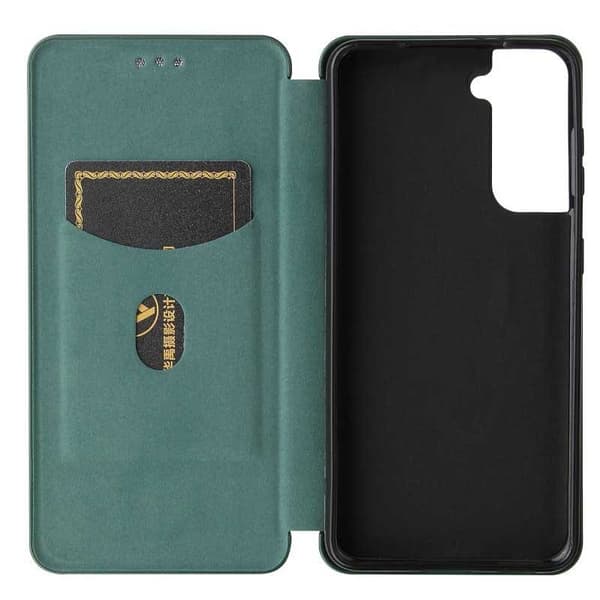 Samsung S21 Plus Flip Case Kortrum CarbonDreams Grøn