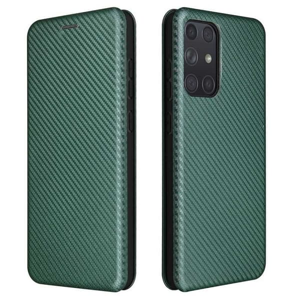 Samsung A72 5G Flip Case Kortrum CarbonDreams Grøn