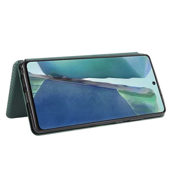 Samsung Note 20 Flipfodral Kortfack CarbonDreams Grön
