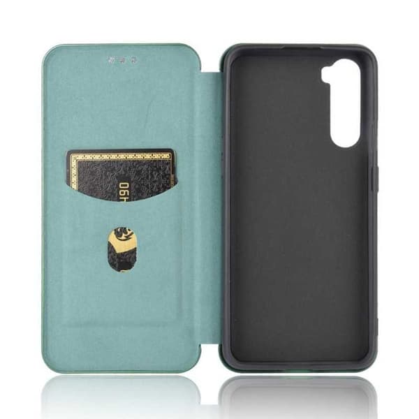 OnePlus Nord Flip Case Kortrum CarbonDreams Grøn