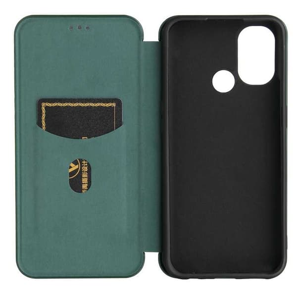 OnePlus Nord N100 Flip Case Kortrum CarbonDreams Grøn