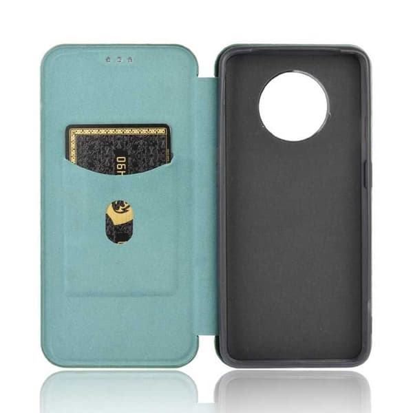 OnePlus 7T Flip Case -korttipaikka CarbonDreams Green