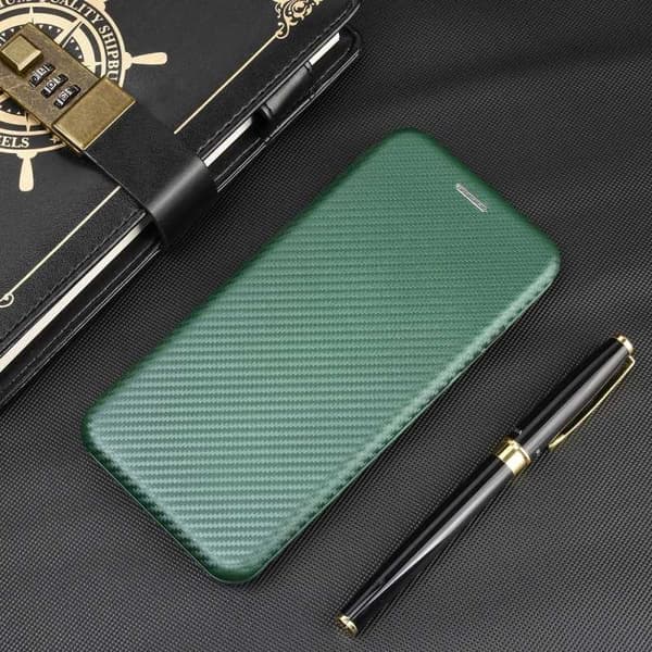 OnePlus 7T Flip Case -korttipaikka CarbonDreams Green