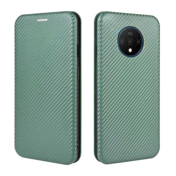 OnePlus 7T Flip Case -korttipaikka CarbonDreams Green