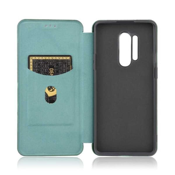 OnePlus 8 Pro Flip Case Kortrum CarbonDreams Grøn