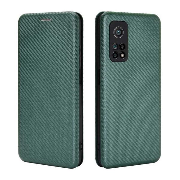 Xiaomi Mi 10T / 10T Pro Flip Case -korttipaikka CarbonDreams Green