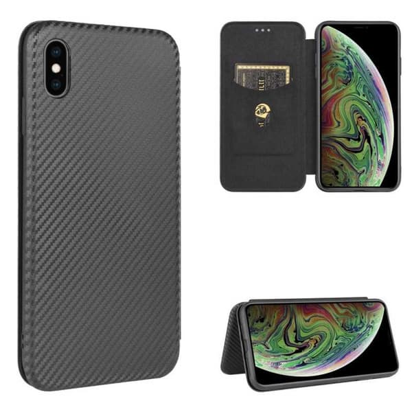 iPhone XS Max Flip Case Kortrum CarbonDreams