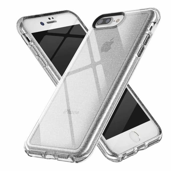 iPhone 7 Plus / 8 Plus stødabsorberende mobilcover Sparkle Silver
