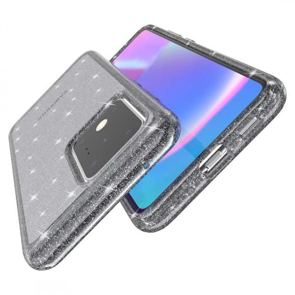 Samsung S20 Ultra stødabsorberende mobilcover Sparkle Black