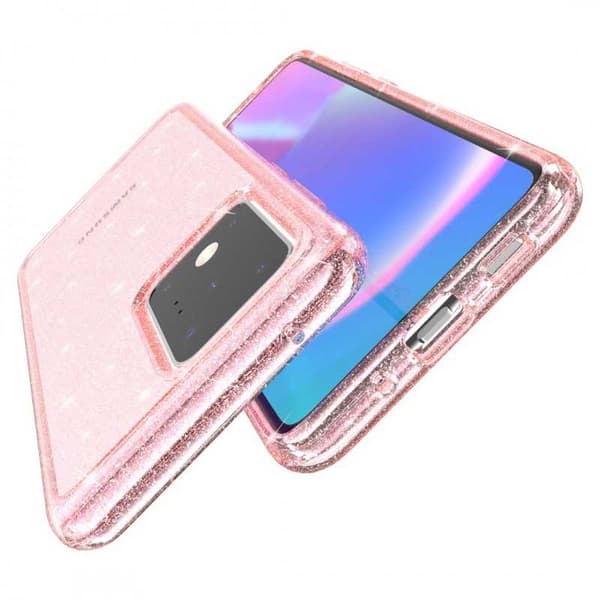 Samsung S20 Ultra Iskunvaimennin matkapuhelinkotelo Sparkle Rose Gold