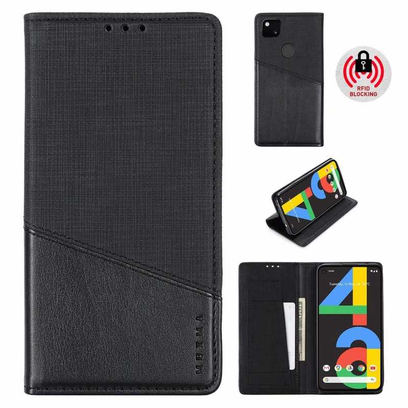 Google Pixel 4a 4G/LTE Elegant Fodral i PU-Läder med RFID Block