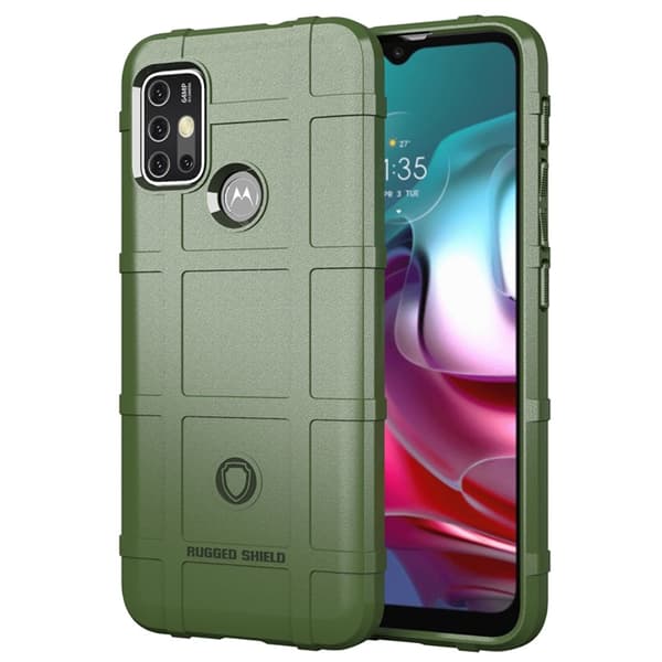 Motorola Moto G30 Skal Rutmönster Grön