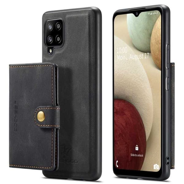 Samsung A12 stødsikkert cover med magnetkortholder JeeHood