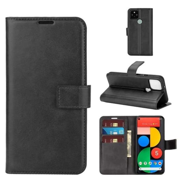Google Pixel 5 Wallet Case PU-læder 4 RUMMET