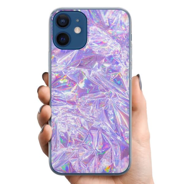 Apple iPhone 12 mini TPU Mobildeksel Holografiske diamanter
