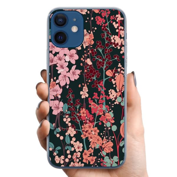 Apple iPhone 12 mini TPU Mobildeksel Blomster
