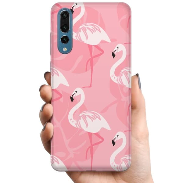Huawei P20 Pro TPU Mobilcover Flamingo