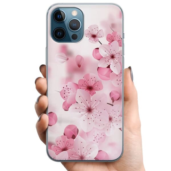 Apple iPhone 12 Pro Max TPU Mobildeksel Kirsebærblomst