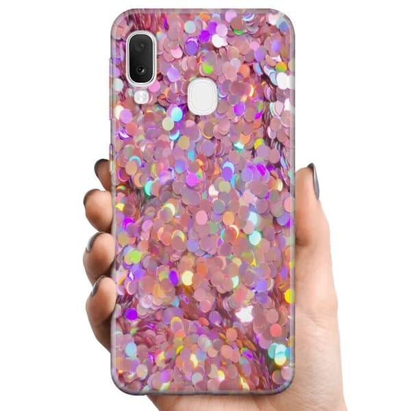 Samsung Galaxy A20e TPU Mobilskal Glitter