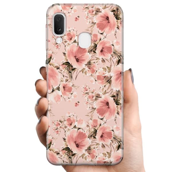 Samsung Galaxy A20e TPU Mobilskal Blommor