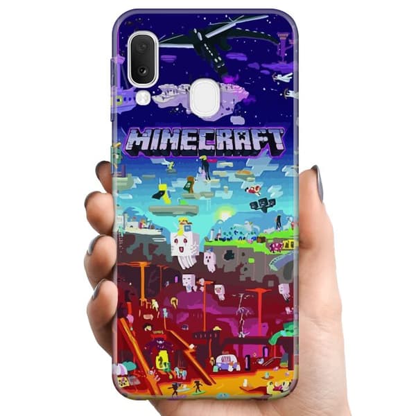 Samsung Galaxy A20e TPU Matkapuhelimen kuori MineCraft