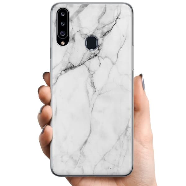 Samsung Galaxy A20s TPU Mobilcover Marmor