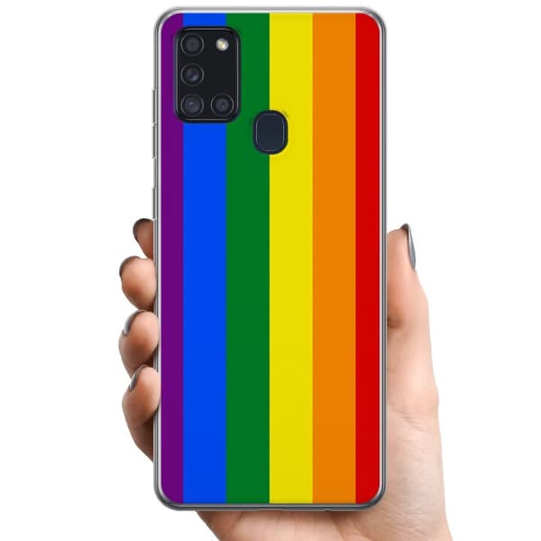 Samsung Galaxy A21s TPU Matkapuhelimen kuori Pride Flagga