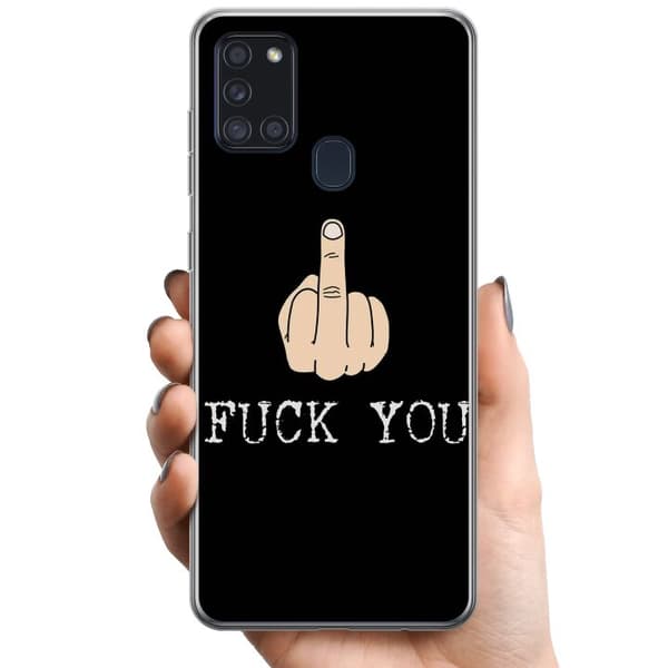 Samsung Galaxy A21s TPU Matkapuhelimen kuori Vittu Sinä