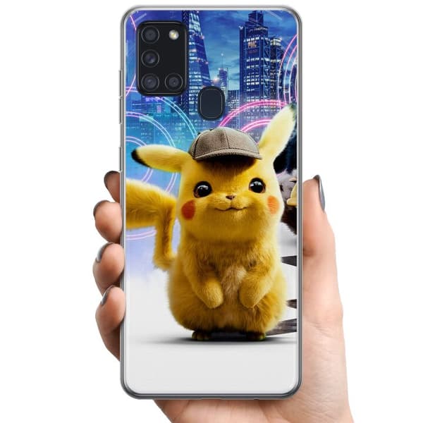 Samsung Galaxy A21s TPU Mobilcover Detektiv Pikachu