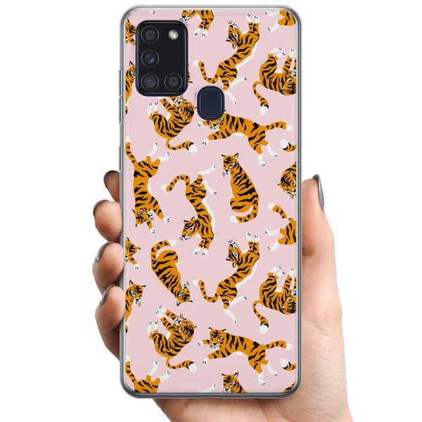 Samsung Galaxy A21s TPU Mobilcover tiger
