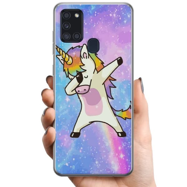 Samsung Galaxy A21s TPU Mobilcover Enhjørning