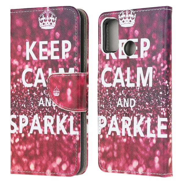 Motorola Moto G30 Fodral Motiv Keep Calm and Sparkle