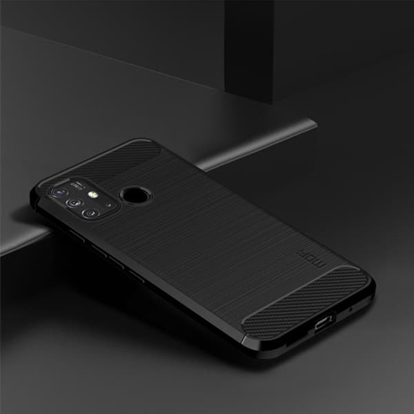 Motorola Moto G30 Kuori Harjattu Hiilikuiturakenne Musta