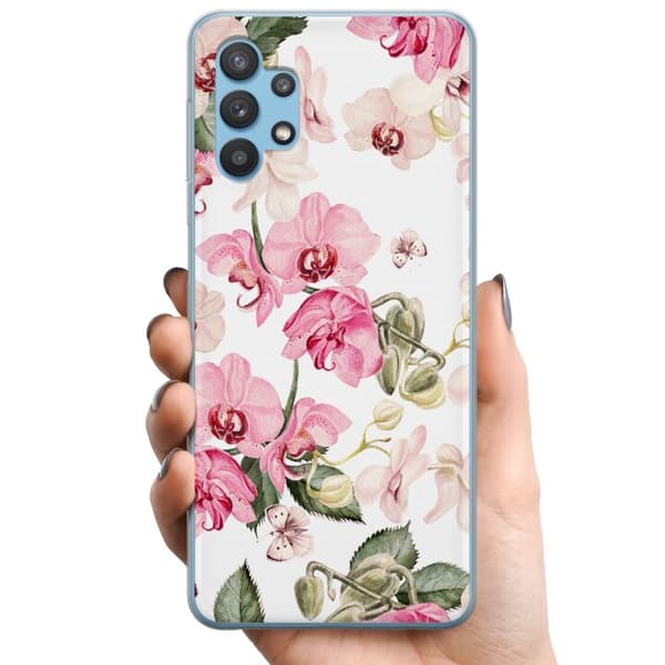 Samsung Galaxy A32 5G TPU Matkapuhelimen kuori Kukat