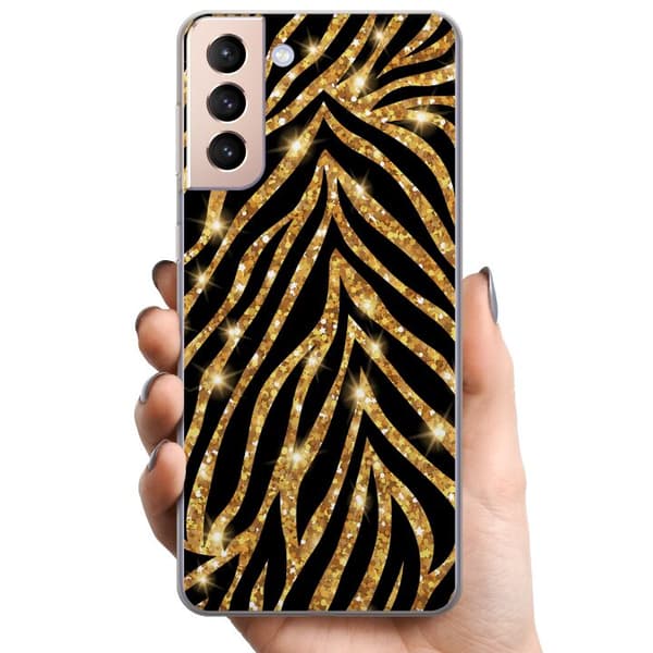 Samsung Galaxy S21 TPU Matkapuhelimen kuori Kulta & Kiiltää
