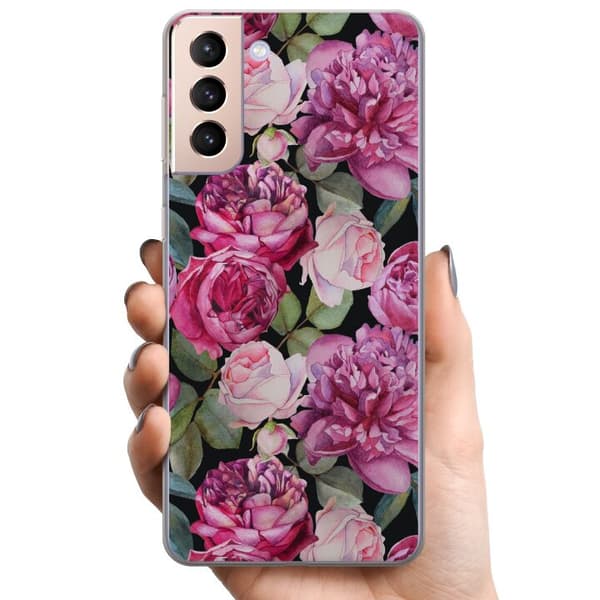 Samsung Galaxy S21 TPU Mobilskal Blommor