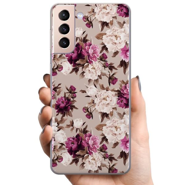 Samsung Galaxy S21 TPU Mobilskal Blommor