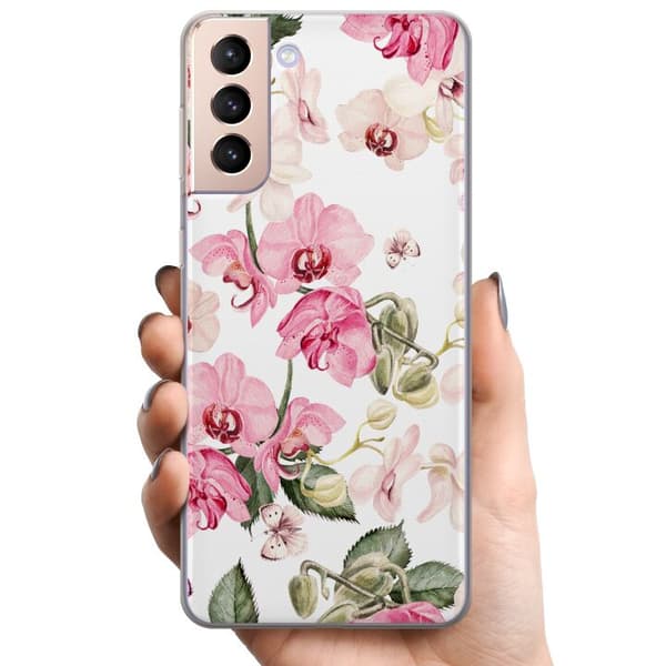 Samsung Galaxy S21 TPU Mobilskal Blommor