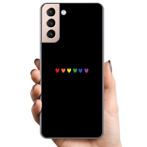 Samsung Galaxy S21 TPU Mobilskal Pride Hearts