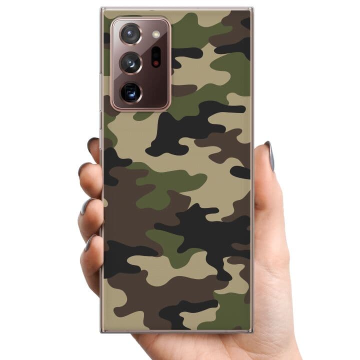 Samsung Galaxy Note20 Ultra TPU Mobilskal Woodland Camo