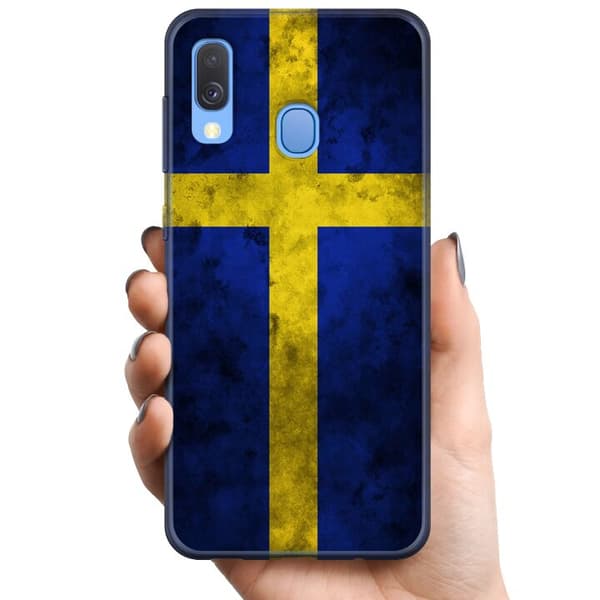 Samsung Galaxy A40 TPU Mobildeksel Sverige Flag