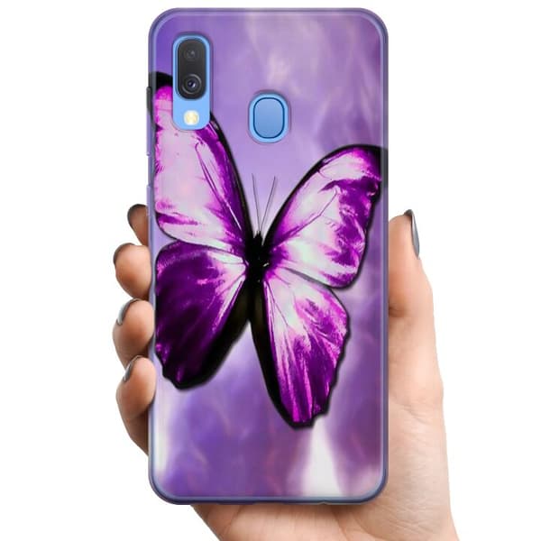 Samsung Galaxy A40 TPU Mobildeksel Sommerfugl
