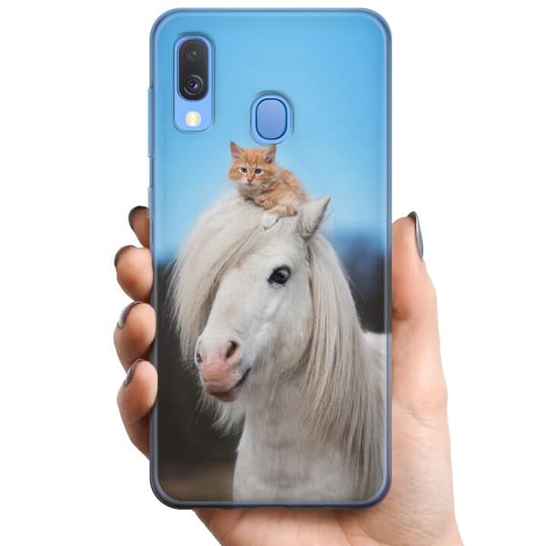 Samsung Galaxy A40 TPU Mobildeksel Hest & Katt