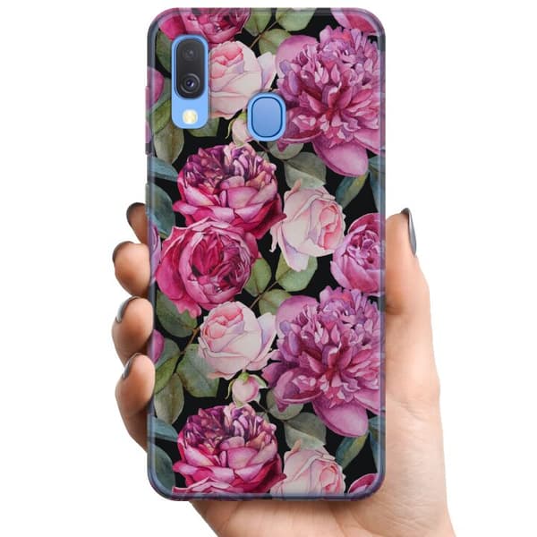 Samsung Galaxy A40 TPU Mobildeksel Blomster