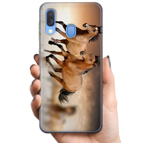 Samsung Galaxy A40 TPU Mobilcover Heste