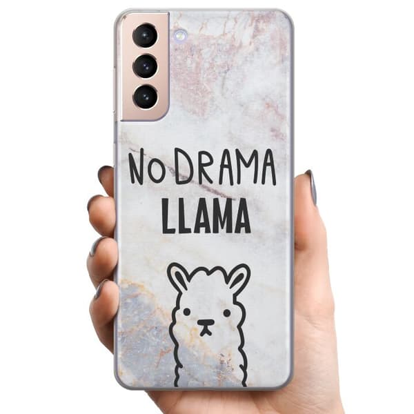 Samsung Galaxy S21+ 5G TPU Mobilcover Llama Marmor